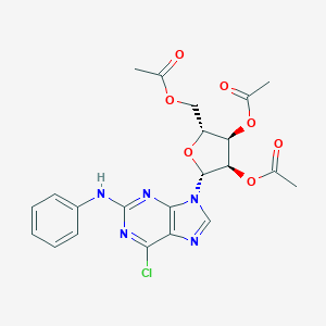 molecular formula C22H22ClN5O7 B125955 6-氯-N-苯基-9-(2,3,5-三-O-乙酰-β-D-呋喃核糖基)-9H-嘌呤-2-胺 CAS No. 53296-14-3