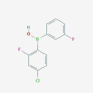 molecular formula C12H8BClF2O B12595546 (4-Chloro-2-fluorophenyl)(3-fluorophenyl)borinic acid CAS No. 872495-77-7