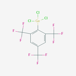 molecular formula C9H2Cl3F9Ge B12595568 Germane, trichloro[2,4,6-tris(trifluoromethyl)phenyl]- CAS No. 650583-81-6