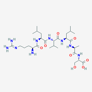 molecular formula C29H55N9O8 B12595570 L-Serine, L-arginyl-L-leucyl-L-valyl-L-leucyl-L-alanyl- CAS No. 618099-07-3