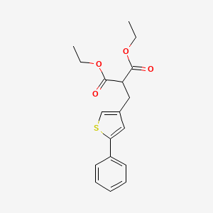 molecular formula C18H20O4S B12595577 Diethyl [(5-phenylthiophen-3-yl)methyl]propanedioate CAS No. 649569-71-1