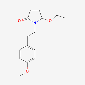 molecular formula C15H21NO3 B12595588 2-Pyrrolidinone, 5-ethoxy-1-[2-(4-methoxyphenyl)ethyl]- CAS No. 648435-18-1