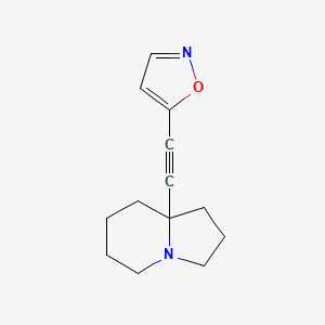 molecular formula C13H16N2O B12595591 Indolizine, octahydro-8a-(5-isoxazolylethynyl)- CAS No. 651313-99-4