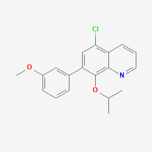 molecular formula C19H18ClNO2 B12595597 5-Chloro-7-(3-methoxyphenyl)-8-[(propan-2-yl)oxy]quinoline CAS No. 648896-87-1