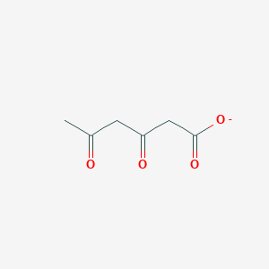 molecular formula C6H7O4- B1259561 Triacetate(1-) 