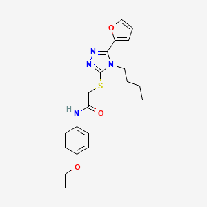 2-{[4-Butyl-5-(2-furyl)-4H-1,2,4-triazol-3-yl]sulfanyl}-N-(4-ethoxyphenyl)acetamide