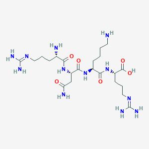 molecular formula C22H44N12O6 B12595641 N~5~-(Diaminomethylidene)-L-ornithyl-L-asparaginyl-L-lysyl-N~5~-(diaminomethylidene)-L-ornithine CAS No. 646507-18-8