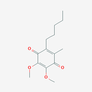 molecular formula C14H20O4 B1259566 2,3-Dimethoxy-5-methyl-6-pentyl-1,4-benzoquinone CAS No. 55485-99-9