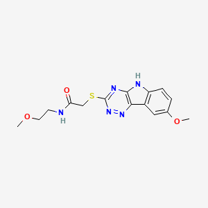 Acetamide,N-(2-methoxyethyl)-2-[(8-methoxy-2H-1,2,4-triazino[5,6-B]indol-3-YL)thio]-