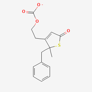 molecular formula C15H15O4S- B12595672 2-(2-Benzyl-2-methyl-5-oxo-2,5-dihydrothiophen-3-yl)ethyl carbonate CAS No. 646517-65-9