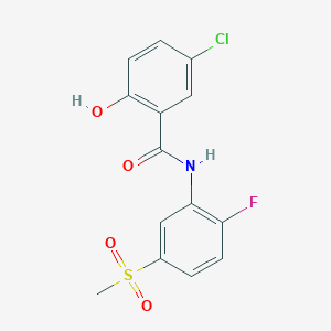 5-Chloro-N-[2-fluoro-5-(methylsulfonyl)phenyl]-2-hydroxybenzamide