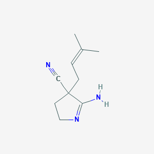 2H-Pyrrole-4-carbonitrile, 5-amino-3,4-dihydro-4-(3-methyl-2-butenyl)-