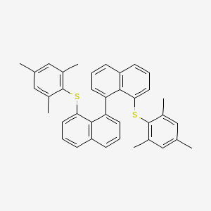 molecular formula C38H34S2 B12595711 8,8'-Bis[(2,4,6-trimethylphenyl)sulfanyl]-1,1'-binaphthalene CAS No. 647029-15-0