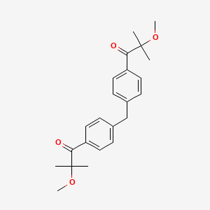 molecular formula C23H28O4 B12595731 1,1'-[Methylenedi(4,1-phenylene)]bis(2-methoxy-2-methylpropan-1-one) CAS No. 649757-92-6