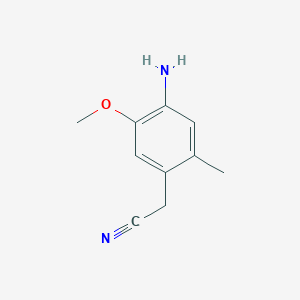 molecular formula C10H12N2O B12595746 2-(4-Amino-5-methoxy-2-methylphenyl)acetonitrile CAS No. 620604-73-1