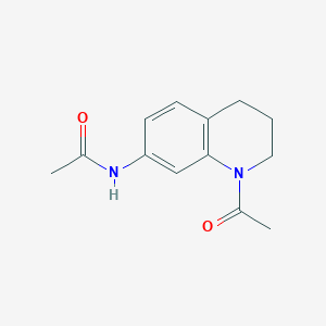 molecular formula C13H16N2O2 B12595754 Acetamide,N-(1-acetyl-1,2,3,4-tetrahydro-7-quinolinyl)- 