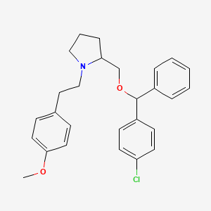 2-[[(4-Chlorophenyl)-phenylmethoxy]methyl]-1-[2-(4-methoxyphenyl)ethyl]pyrrolidine