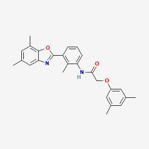 N-[3-(5,7-dimethyl-1,3-benzoxazol-2-yl)-2-methylphenyl]-2-(3,5-dimethylphenoxy)acetamide