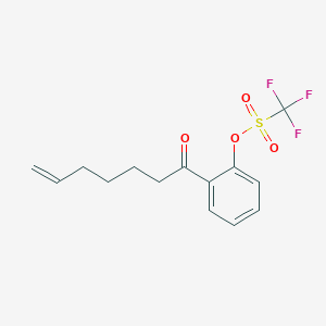 Methanesulfonic acid, trifluoro-, 2-(1-oxo-6-heptenyl)phenyl ester