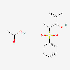 Acetic acid;4-(benzenesulfonyl)-2-methylpent-1-en-3-ol