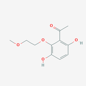 molecular formula C11H14O5 B12595881 Ethanone, 1-[3,6-dihydroxy-2-(2-methoxyethoxy)phenyl]- CAS No. 647842-84-0