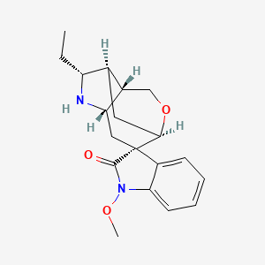 molecular formula C19H24N2O3 B1259589 (Spiro(3H-indole-3,7'(6'H)-(3,) (6)methano(1H)oxepino(4,3-b)pyrrol)-2(1H)-one,) 2'-ethyl-2',3',3'a, 4',8',8'a-hexahydro-1-methoxy- 