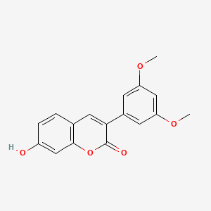 molecular formula C17H14O5 B12595914 3-(3,5-Dimethoxyphenyl)-7-hydroxy-2H-1-benzopyran-2-one CAS No. 873869-44-4