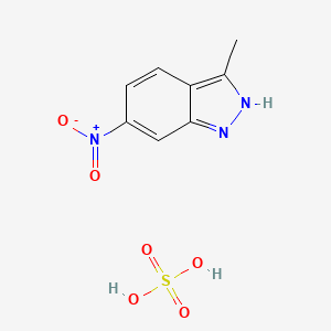 3-methyl-6-nitro-2H-indazole;sulfuric acid