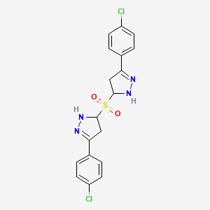 1H-Pyrazole, 5,5'-sulfonylbis[3-(4-chlorophenyl)-4,5-dihydro-