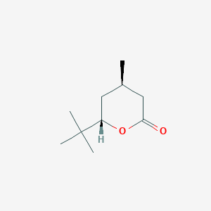 2H-Pyran-2-one, 6-(1,1-dimethylethyl)tetrahydro-4-methyl-, (4R,6S)-