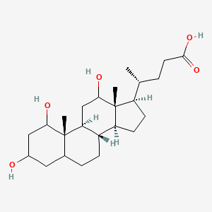 molecular formula C24H40O5 B1259599 1,3,12-Trihydroxycholan-24-oic acid CAS No. 63266-91-1