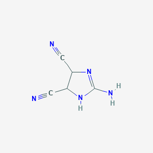 molecular formula C5H5N5 B12596007 2-Amino-4,5-dihydro-1H-imidazole-4,5-dicarbonitrile CAS No. 644996-53-2