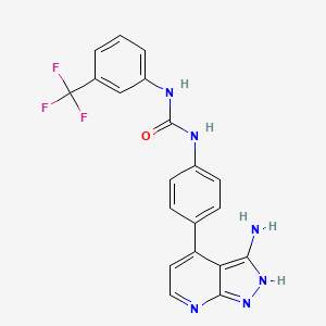 Urea, N-[4-(3-amino-1H-pyrazolo[3,4-b]pyridin-4-yl)phenyl]-N'-[3-(trifluoromethyl)phenyl]-