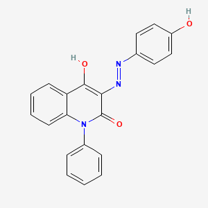 3-[2-(4-Hydroxyphenyl)hydrazinylidene]-1-phenylquinoline-2,4(1H,3H)-dione