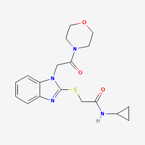 N-Cyclopropyl-2-({1-[2-(4-morpholinyl)-2-oxoethyl]-1H-benzimidazol-2-yl}sulfanyl)acetamide