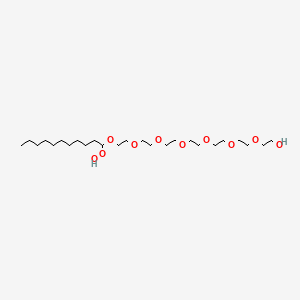 molecular formula C25H52O10 B12596065 22-Hydroperoxy-3,6,9,12,15,18,21-heptaoxadotriacontan-1-OL CAS No. 647865-47-2