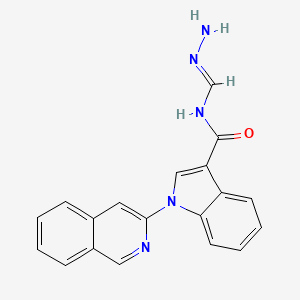 N-[(E)-hydrazinylidenemethyl]-1-isoquinolin-3-ylindole-3-carboxamide