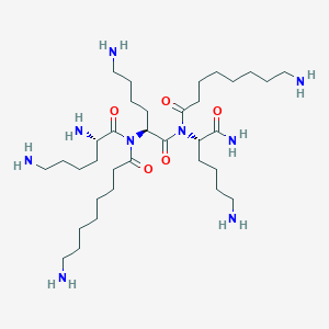 molecular formula C34H69N9O5 B12596098 L-Lysyl-N~2~-(8-aminooctanoyl)-L-lysyl-N~2~-(8-aminooctanoyl)-L-lysinamide CAS No. 882171-51-9