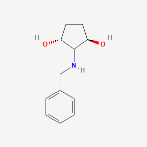 1,3-Cyclopentanediol, 2-[(phenylmethyl)amino]-, (1R,3R)-