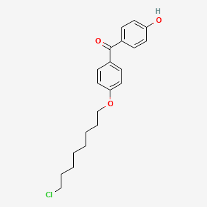 molecular formula C21H25ClO3 B12596109 {4-[(8-Chlorooctyl)oxy]phenyl}(4-hydroxyphenyl)methanone CAS No. 645420-47-9