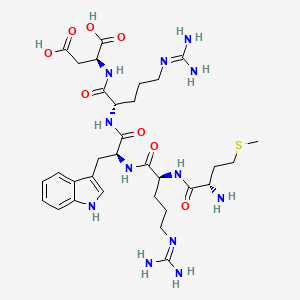 molecular formula C32H50N12O8S B12596129 L-Aspartic acid, L-methionyl-L-arginyl-L-tryptophyl-L-arginyl- CAS No. 586345-15-5