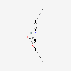 molecular formula C28H41NO2 B12596133 6-[(4-Heptylanilino)methylidene]-3-(octyloxy)cyclohexa-2,4-dien-1-one CAS No. 643755-16-2