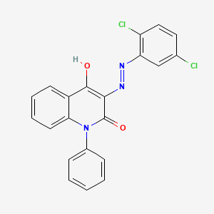 molecular formula C21H13Cl2N3O2 B12596149 3-[2-(2,5-Dichlorophenyl)hydrazinylidene]-1-phenylquinoline-2,4(1H,3H)-dione CAS No. 649723-34-2