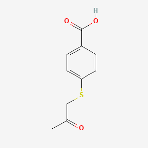 molecular formula C10H10O3S B12596183 4-[(2-Oxopropyl)sulfanyl]benzoic acid CAS No. 643021-01-6