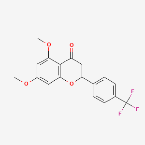 5,7-Dimethoxy-2-[4-(trifluoromethyl)phenyl]-4H-1-benzopyran-4-one