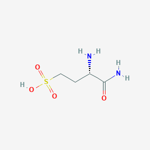 molecular formula C4H10N2O4S B12596233 (3S)-3,4-diamino-4-oxobutane-1-sulfonic acid CAS No. 648881-40-7