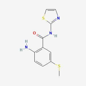 2-Amino-5-(methylsulfanyl)-N-(1,3-thiazol-2-yl)benzamide