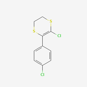 1,4-Dithiin, 2-chloro-3-(4-chlorophenyl)-5,6-dihydro-