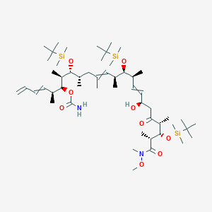 [(5S,6S,7R,8R,9S,13S,14S,15S,18R,21R,22S,23R)-8,14,22-tris[[tert-butyl(dimethyl)silyl]oxy]-18-hydroxy-24-[methoxy(methyl)amino]-5,7,9,11,13,15,21,23-octamethyl-20,24-dioxotetracosa-1,3,11,16-tetraen-6-yl] carbamate