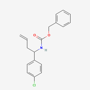 molecular formula C18H18ClNO2 B12596338 Carbamic acid, [1-(4-chlorophenyl)-3-butenyl]-, phenylmethyl ester CAS No. 646480-80-0